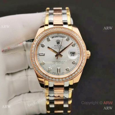 Rolex Day Date Replica Special Edition Watch Two Tone Rose Gold 36mm